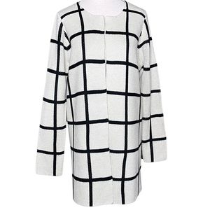 Oliver Mid Length Cardigan Sweater with a Open Front Long Sleeves